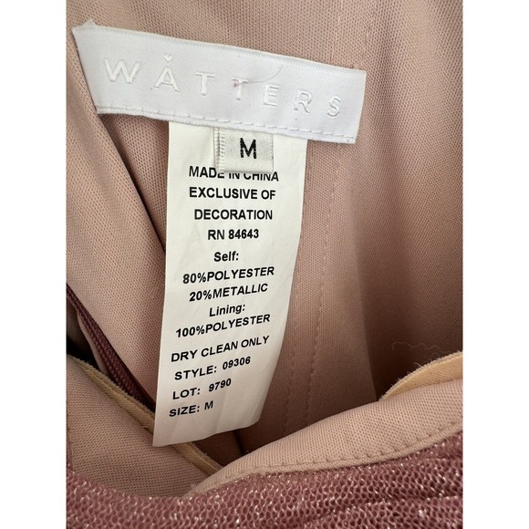 Watters Bridesmaid Dress Cooper Pink Size M NEW 9306 - Picture 6 of 7